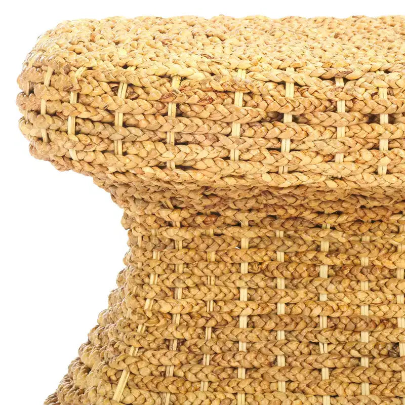 Table d'appoint Caprianna en jacinthe d'eau tressée - CWK2010 - Naturel - Safavieh Couture