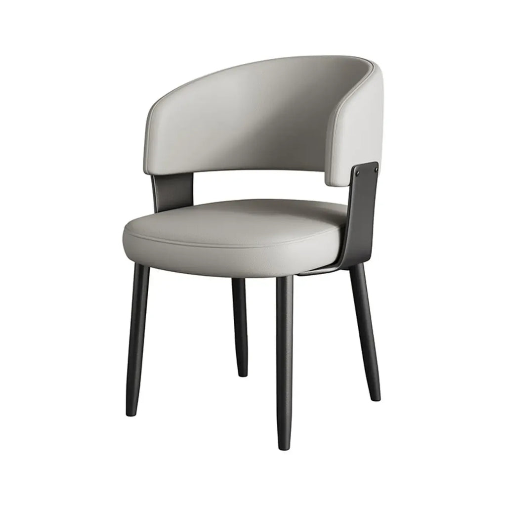 Chaise de salle à manger moderne glamour en cuir