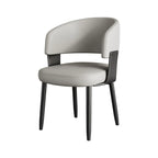 Chaise de salle à manger moderne glamour en cuir