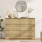 Commode haute et moderne à 6 tiroirs en bois avec plateau large - Chiffonnier à grande capacité pour Chambre, Salon, Couloir et Rangement de Chambre d'Enfant
