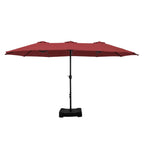 MAISON ARTS Grand Parasol Double Face de 4,5 m avec Base Incluse pour Patio