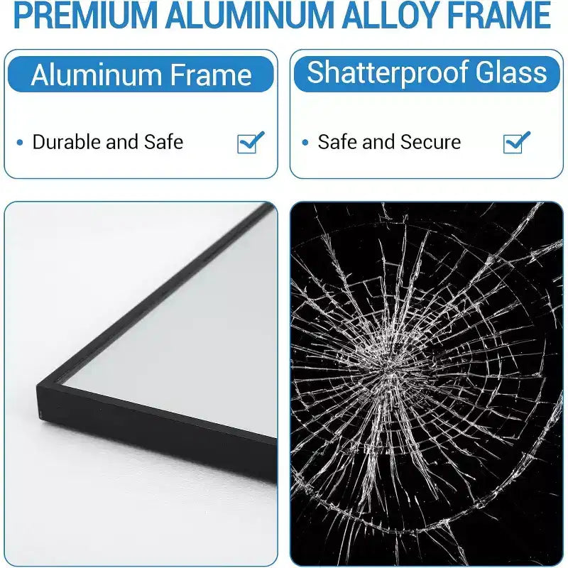 Miroir sur pied 76x34, miroir intégral pour chambre ou vestiaire, peut être autonome, suspendu ou appuyé contre le mur