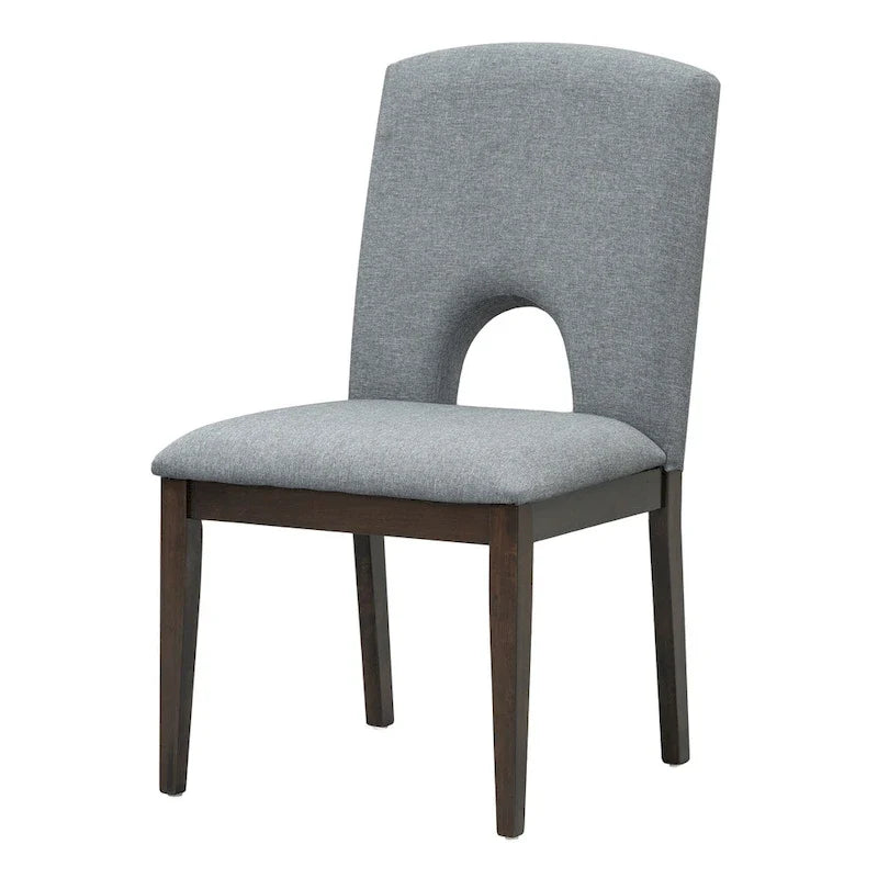 Ensemble de salle à manger moderne 5 pièces avec table ronde extensible à rallonge amovible et chaises de salle à manger rembourrées
