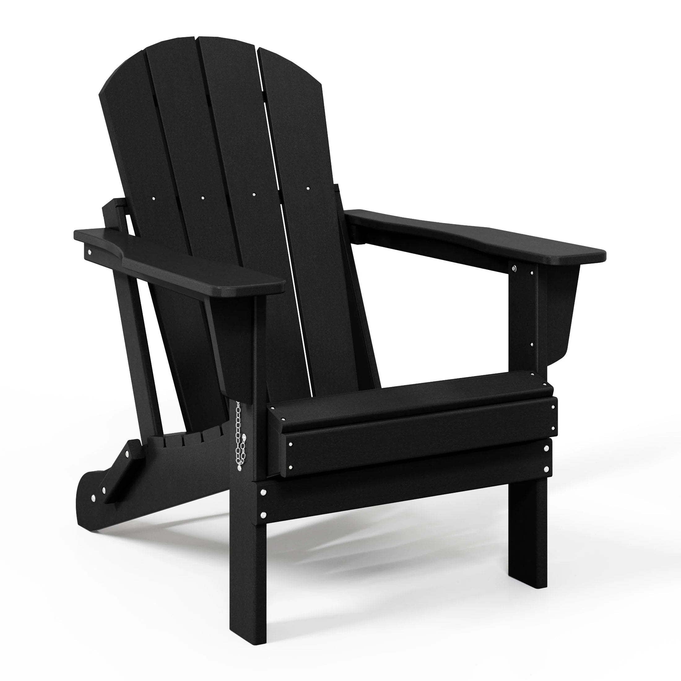 Chaise Adirondack pliante d'extérieur tout temps Polytrends Laguna résistante à la décoloration pour patio