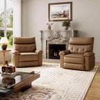 Fauteuil inclinable en cuir surdimensionné, inclinable manuel extra large, chaise longue avec accoudoirs et dossier confortables en éponge 1,5X pour salon, chambre