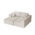 Canapé modulaire d'angle en velours côtelé 108.3 avec méridienne