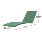 Ensemble de coussins d'extérieur Salem pour chaise longue - Coussins uniquement (lot de 2) par Christopher Knight Home - 79,25L x 27,50W x 1,50H