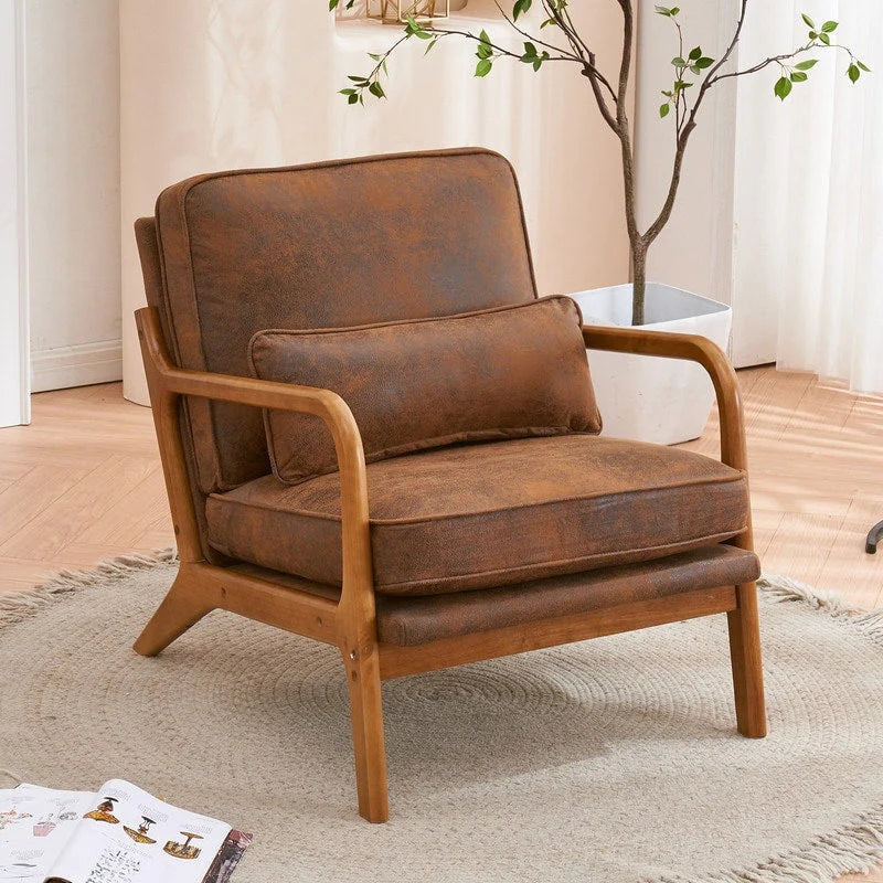 Fauteuil d'appoint rembourré Mid-Century Modern