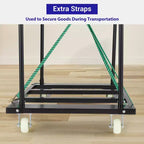 Chariot de transport pour table pliante, chariot de panneaux de cloison sèche robuste de 45,28 x 29,14 pouces, capacité de 1500 livres