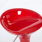 Tabouret de bar pivotant en plastique chromé réglable en hauteur