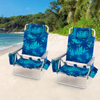 Lot de 4 chaises de plage pliantes de randonnée Costway, 5 positions d'extérieur - Voir détails