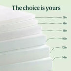 Matelas en mousse à mémoire de forme Zinus 14 King au thé vert, sans fibre de verre, fermeté moyenne, soulagement de la pression zoné, CertiPUR-US, matelas en boîte