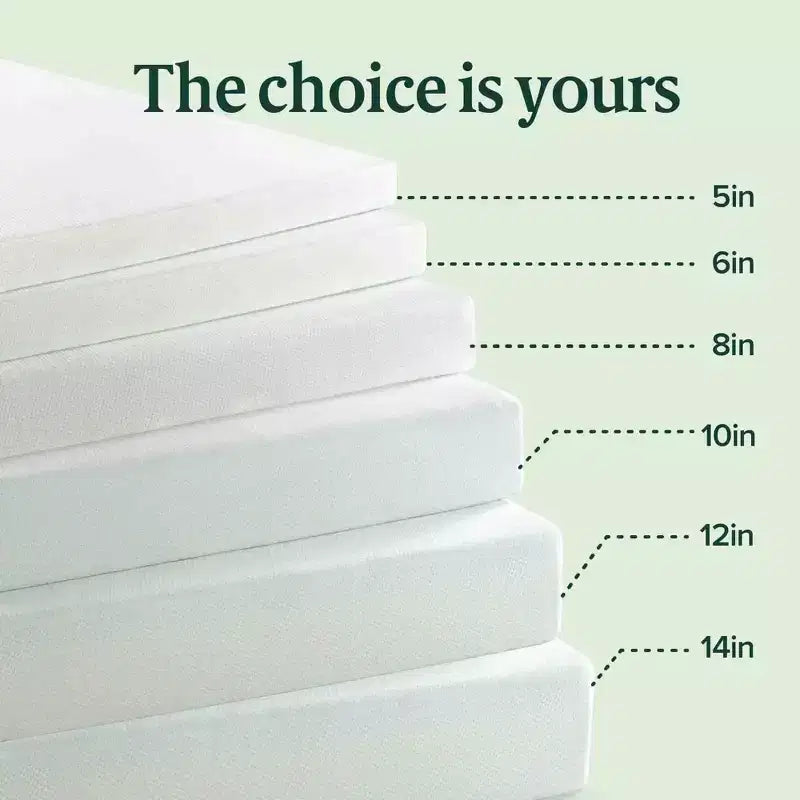Matelas en mousse à mémoire de forme Zinus 14 King au thé vert, sans fibre de verre, fermeté moyenne, soulagement de la pression zoné, CertiPUR-US, matelas en boîte