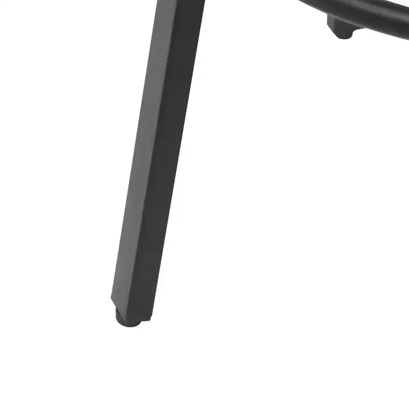 MAYEERTY Lot de 2 tabourets de bar sans dossier hauteur comptoir, PVC tressé, repose-pieds rond, utilisation intérieure/extérieure Noir Blanc Crème