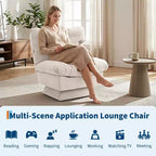 Fauteuil pivotant d'appoint moderne, fauteuil de salon 360°, coussin épais, rembourrage confortable, pour chambre, appartement, bureau