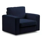 Mjkone Fauteuil pivotant moderne 360°, Fauteuil carré rembourré, Canapé simple confortable en chenille