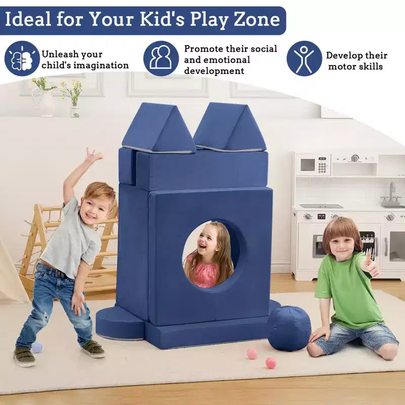 Canapé pour enfants 12 pièces, canapé de jeu modulaire pour enfants pour stimuler la créativité, canapé modulable, mobilier de chambre et de salle de jeux pour tout-petits, pour dormir et lire