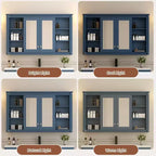Meuble haut de salle de bain de 47 pouces, Armoire à pharmacie murale avec miroir et étagères ouvertes, Armoire de rangement flottante au-dessus des toilettes pour salle de bain