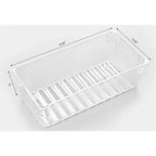 Basicwise Lot de 3 organiseurs de tiroirs en plastique transparent