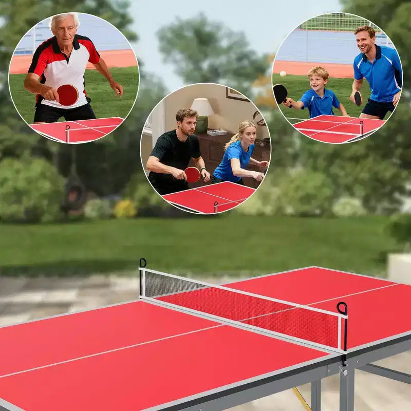 Table de ping-pong portable, 183x91 cm, professionnelle, pour intérieur/extérieur, avec filet, 2 raquettes et 3 balles, pour adultes/adolescents