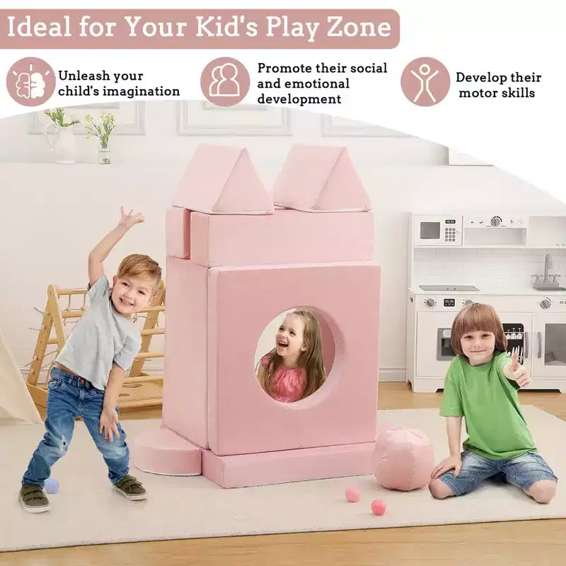 Canapé pour enfants 12 pièces, canapé de jeu modulaire pour enfants pour stimuler la créativité, canapé modulable, mobilier de chambre et de salle de jeux pour tout-petits, pour dormir et lire