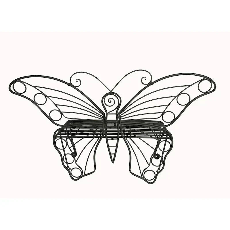 Banc Papillon Ancien en Métal Noir