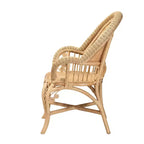 Fauteuil d'appoint Ratu en rotin de Bali et Pari : Fait à la main, design bohème, aucun assemblage requis