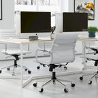 Chaise de bureau à dossier cannelé LUXMOD pour ordinateur et télétravail