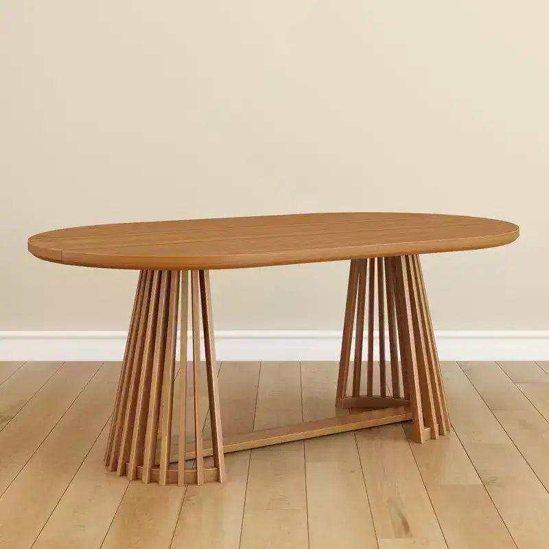 Table à manger rectangulaire 72 Lido Plank+Beam, table de cuisine minimaliste en bois massif pour 6 personnes