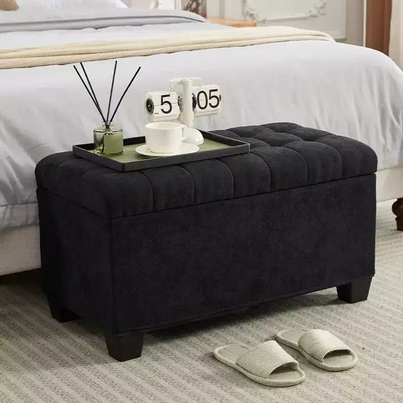 Banc de rangement ottoman TUYOHW avec pieds, 40,6 x 76,2 x 40,9 cm, pour salon, chambre et entrée