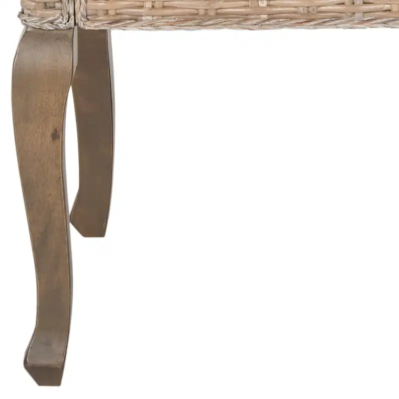 Chaise de salle à manger en rotin tressé avec accoudoirs, lot de 2