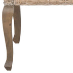 Chaise de salle à manger en rotin tressé avec accoudoirs, lot de 2
