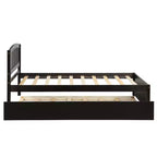 Lit plateforme double Whisen Elegant Design avec lit gigogne