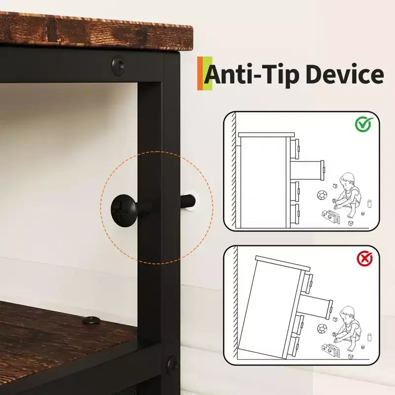 Commode TV de 160 cm en tissu pour chambre à coucher - Commode longue à 12 tiroirs pour salon - Commode noire avec étagères ouvertes