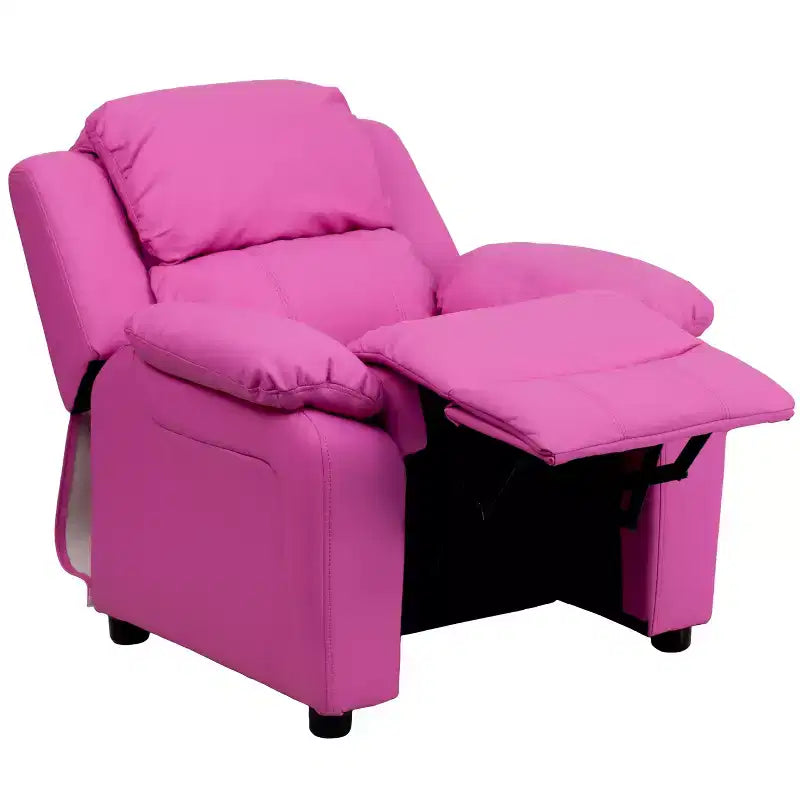 Fauteuil inclinable contemporain Flash Furniture de luxe rembourré pour enfants avec accoudoirs de rangement