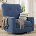 Fauteuil inclinable moderne 3 en 1 pivotant et à bascule, fauteuil à bascule à 360° avec dossier et repose-pieds réglables, fauteuil rembourré pour chambre de bébé, salon, chambre à coucher