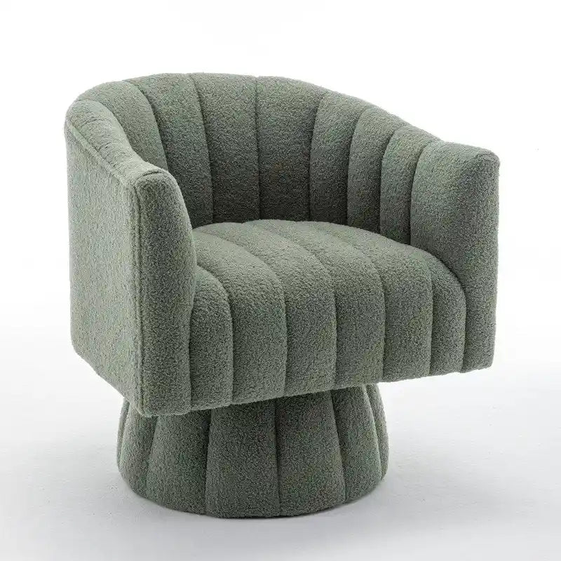 Fauteuil rond pivotant SEYNAR Modern Glam en velours