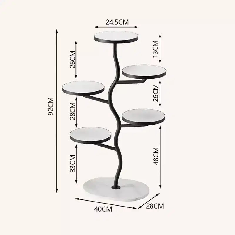 Support de Plante en Métal, Étagère à Fleurs d'Intérieur Multi-Niveaux, Étagère d'Angle pour Plantes, Support de Pot de Fleurs Haut, Étagère de Rangement pour Patio, Salon