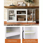 Meuble TV DEXYLLO de style moderne du milieu du siècle pour téléviseur de 75 pouces, console TV pour salon, meuble TV avec armoires de rangement, chambre à coucher