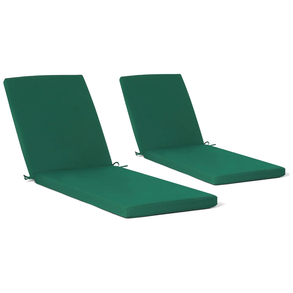 Coussins de chaise longue de patio d'extérieur tout temps Polytrends Fading Free - (Lot de 2)