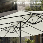 MAISON ARTS Grand Parasol Double Face de 4,5 m avec Base Incluse pour Patio