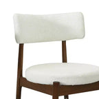 Christopher Knight Home Lumen Chaises de salle à manger modernes en bois d'hévéa et mélange de lin (lot de 2)