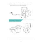 Fauteuil inclinable électrique avec fonction de levage pour personnes âgées, avec pochette latérale