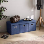Banc de rangement pliant Ornavo Home de 101,6 cm avec tiroirs, parfait pour le salon, la chambre et l'entrée