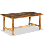 vidaXL Table à manger en bois de récupération multicolore grande style industriel