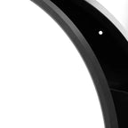 PexFix Armoire de toilette ronde noire 24 pouces avec miroir, montage en surface, cadre métallique, étagères amovibles pour salle de bain