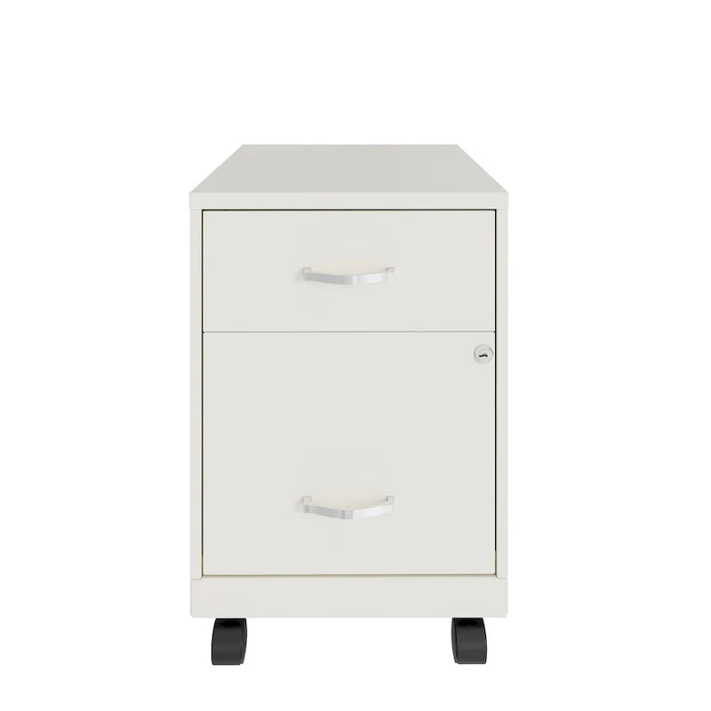 Classeur vertical mobile de 18 po de profondeur, 2 tiroirs, format lettre, avec tiroir à accessoires