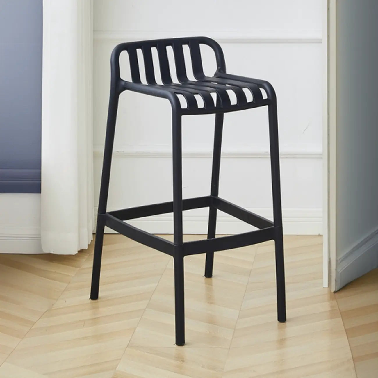 Tabouret de Bar Minimaliste en Plastique pour Intérieur Extérieur