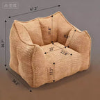 Fauteuils canapés avec mousse haute résilience pour salons et chambres, canapés paresseux carrés confortables, canapés pour adultes pour jouer, lire et regarder la télévision