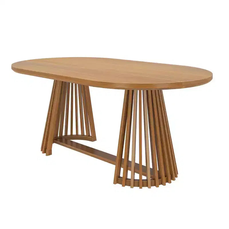 Table à manger rectangulaire 72 Lido Plank+Beam, table de cuisine minimaliste en bois massif pour 6 personnes